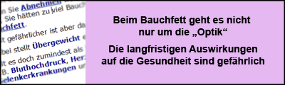 Inneres Bauchfett verursacht ernsthafte Gesundheitschäden